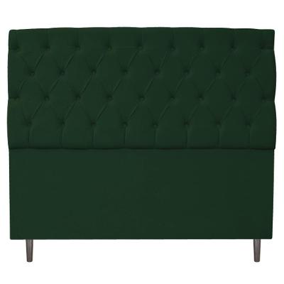 Cabeceira Estofada Liverpool 195cm King Suede Verde