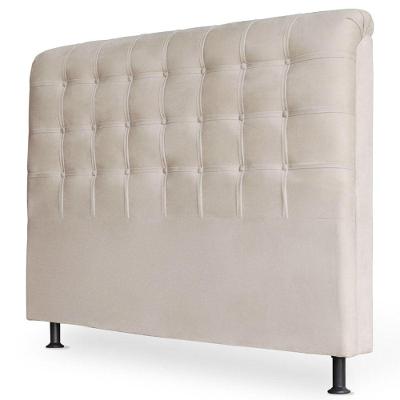 Cabeceira Estofada Box Casal Queen Louise 160cm Marfim