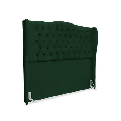 Cabeceira De Cama Box Queen 160 Cm Dubai Premium - Veludo Verde