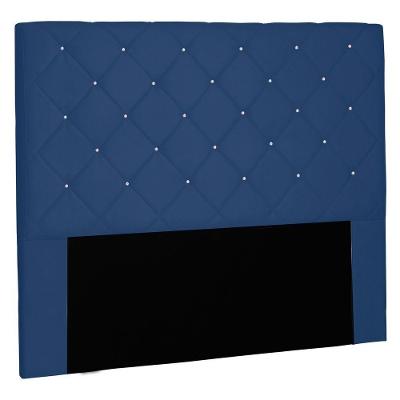 Cabeceira Estofada Box Casal Queen Size 160cm Azul Marinho