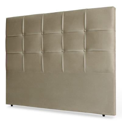Cabeceira Estofada Box Casal Queen Size 160cm Bege Escuro
