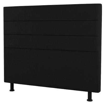 Cabeceira Casal King Size Malik 195cm Suede Preto