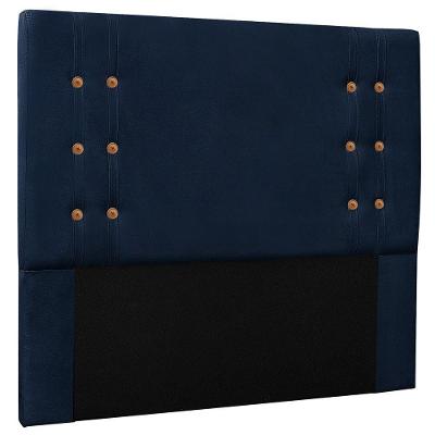 Cabeceira Estofada Box Casal Queen Size 160cm Azul Marinho