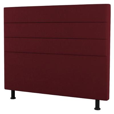 Cabeceira Casal Queen Size Malik 160cm Suede Bordô