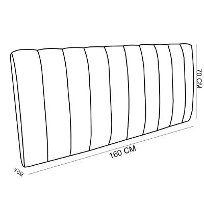 Cabeceira Painel Olivia Queen 160cm A85 Bege