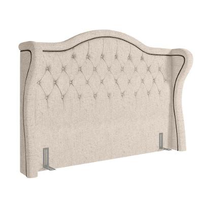 Cabeceira Cama Box Casal Queen 160Cm Antibes P02 Linho Cru