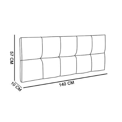 Cabeceira Painel Nina Para Cama Box Casal 140cm