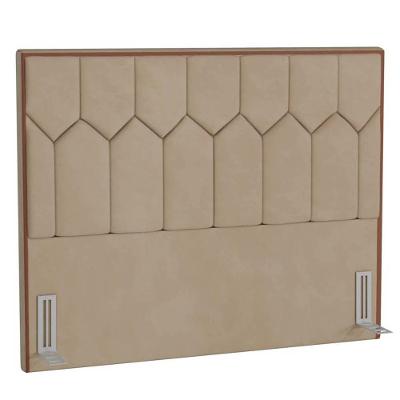 Cabeceira Cama Box Casal 140Cm Órion P02 Veludo Bege