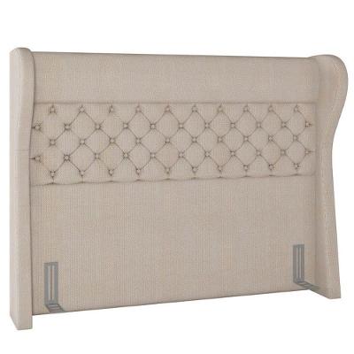 Cabeceira Cama Box Casal 140Cm Trinidad P02 Linho Bege Cru