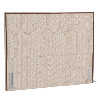 Cabeceira Cama Box Casal King 195Cm Órion P02 Linho Bege Cru