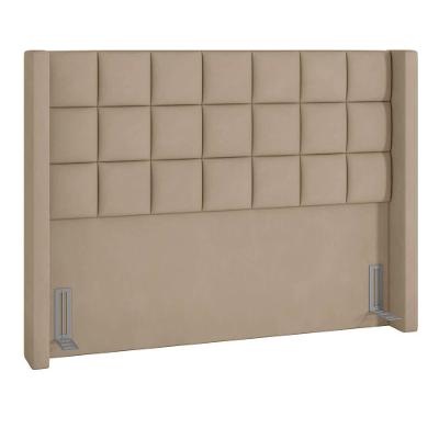 Cabeceira Cama Box Casal Queen 160Cm Pisa P02 Veludo Bege