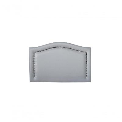 Cabeceira Solteiro 90x60 Courino Cinza Tachas Fumê