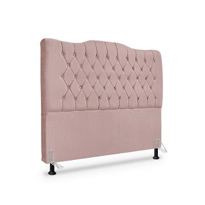 Cabeceira De Cama Box King 195cm Dunas - Veludo Rose.