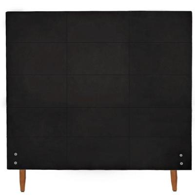 Cabeceira Larissa De 1 Mt Para Colchão Solteiro-Suede Preto