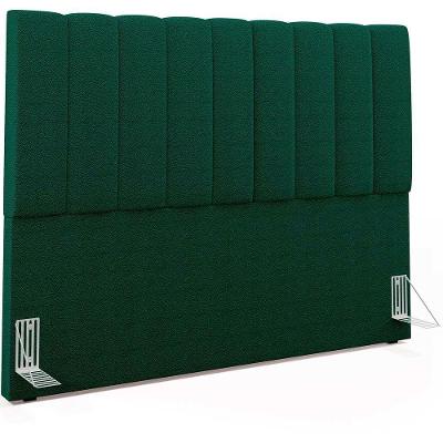 Cabeceira Cama Box Casal Queen 160cm Dália W01 Bouclê Verde