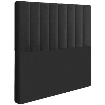 Cabeceira Solteiro 88 Cm Dubai Veludo Preto Soon Preto