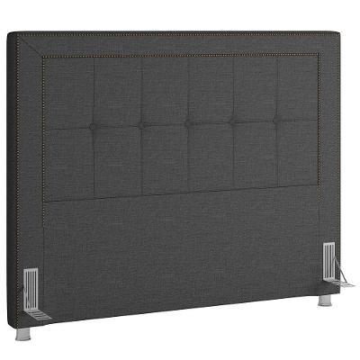 Cabeceira Cama Box Casal 140cm P05 Atenas Linho Cinza Escuro