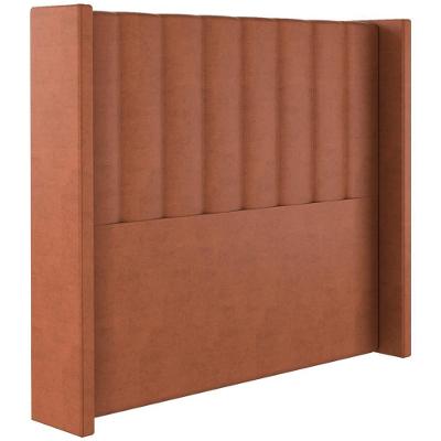 Cabeceira Solteiro 88 Cm Barcell Veludo Terracota Soon Terracota