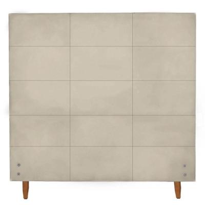 Cabeceira Larissa De 1 Mt Para Colchão Solteiro-Suede Bege