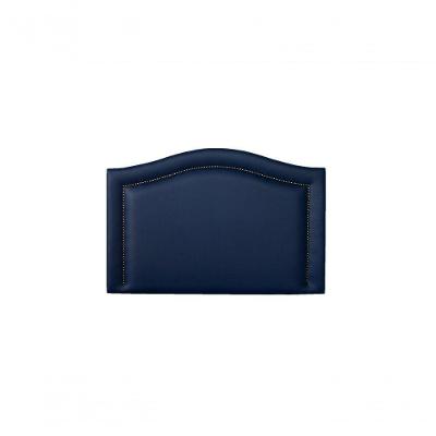 Cabeceira Solteiro 90x60 Courino Azul Tachas Fumê