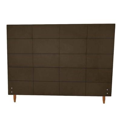 Cabeceira Larissa Para Colchão De 1,93 Mt-Suede Marrom