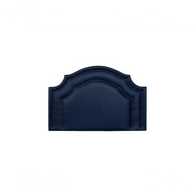 Cabeceira Solteiro Luxo 90x60 Courino Azul Tachas Fumê