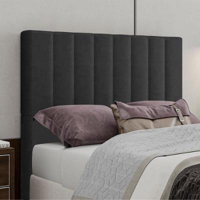 Cabeceira Casal 138 Cm Dubai Veludo Preto Soon Preto