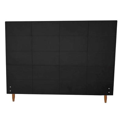 Cabeceira Larissa Para Colchão De 1,93 Mt-Suede Preto