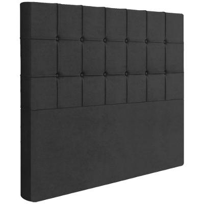 Cabeceira Casal 138 Cm Lots Veludo Preto Soon Preto