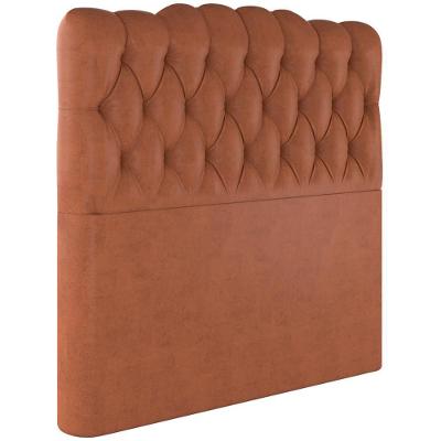 Cabeceira Solteiro 88 Cm Milan Veludo Terracota Soon Terracota