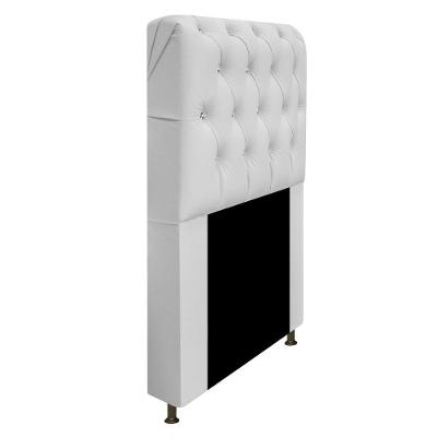 Cabeceira Solteiro Lady A05 C/ Strass 90 Cm Corano Branco