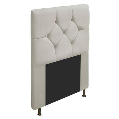 Cabeceira Solteiro França A05 C/ Strass 90 Cm Corano Bege
