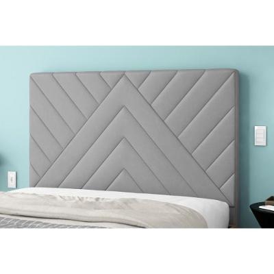 Painel de Cama Box Estofada Casal Sky Plus Chumbo - Simbal
