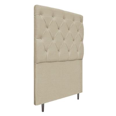 Cabeceira Estofada Liverpool 90cm Linho Bege