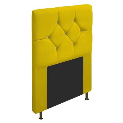 Cabeceira Solteiro França A05 C/ Strass 90 Cm Amarelo