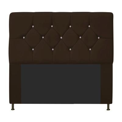 Cabeceira Casal França A05 C/ Strass 140 Cm Corano Marrom