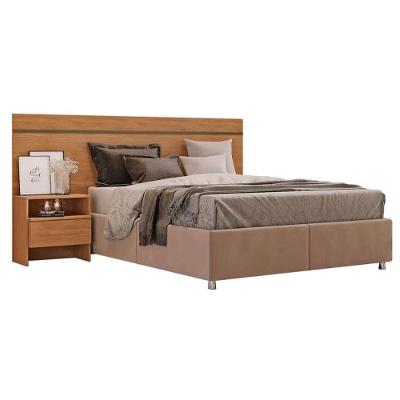 Cabeceira Cama Box Madeirado Casal Prime c/ 1 Mesa Freijo Cumaru - Novo Horizonte