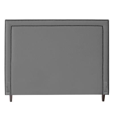 Cabeceira Cama Box Casal Maísa 140Cm Com Frame Linho Cinza