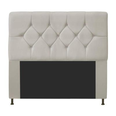 Cabeceira Casal França A05 C/ Strass 140 Cm Bege
