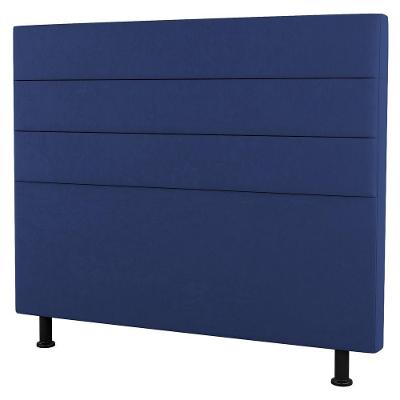 Cabeceira Cama Box Casal Queen Size Malik 160Cm Suede Azul