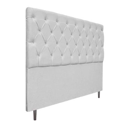 Cabeceira Estofada Liverpool 140cm Casal Branco
