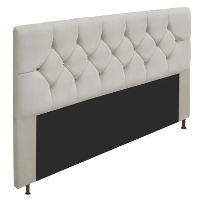 Cabeceira Queen C/ Strass 160 Cm Para Cama Box Corano Bege