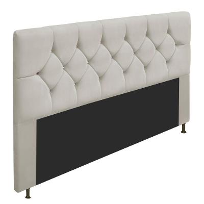 Cabeceira King C/ Strass 195 Cm Para Cama Box Corano Bege