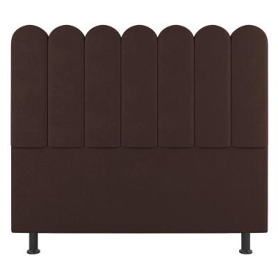 Cabeceira Cama Box Casal Queen Size Lana 160cm Suede Marrom - Abmaza