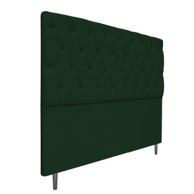 Cabeceira Estofada Liverpool 160cm Queen Size Verde