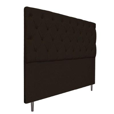 Cabeceira Estofada Liverpool 140cm Casal Marrom