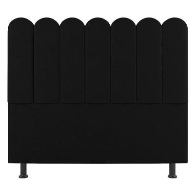 Cabeceira Cama Box Casal Queen Size Lana 160cm Suede Preto - Abmaza