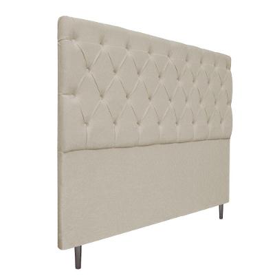Cabeceira Estofada Liverpool 140cm Casal Bege