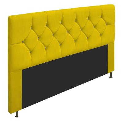 Cabeceira Queen 160 Cm Cama Box Suede Bege