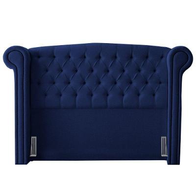 Cabeceira Queen Size Adelle 160Cm C/ Frame Azul Escuro